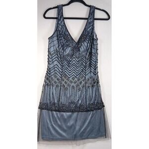 Sue Wong Blue Beaded Wedding Dress